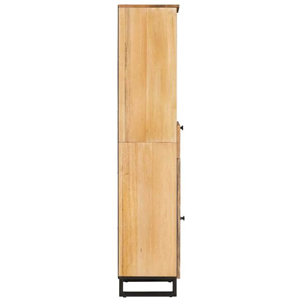 vidaXL Badkamerkast Bruin 38 x 33 x 160 cm Massief Mango Hout