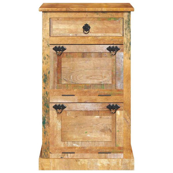 vidaXL Schoenenkast met lade 4-laags massief gerecycled hout