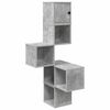 vidaXL Wandhoekplank Betongrijs 48 x 48 x 120 cm Bewerkt hout