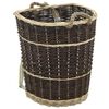 vidaXL Houtmand met draagriemen 44,5x37x50 cm natuurlijk wilgenhout