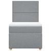vidaXL Boxspring met matras stof lichtgrijs 80x200 cm