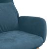 vidaXL Relaxstoel fluweel blauw