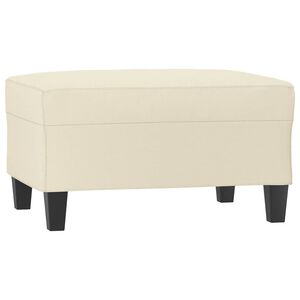 vidaXL Voetenbank 70x55x41 cm kunstleer cr&egrave;mekleurig