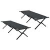 vidaXL Opvouwbaar Camping Bed 2 st Zwart 193 x 69 x 45 cm Oxford stof