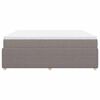 vidaXL Boxspring met matras stof taupe 180x200 cm