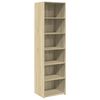 vidaXL Hoge kast 50x41x185 cm bewerkt hout sonoma eikenkleurig