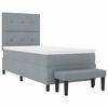 vidaXL Boxspringbed met matras Lichtgrijs 90 x 190 cm Stof