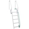 vidaXL 5-treden haventrap zilver 58 x 77 x 191 cm Aluminium