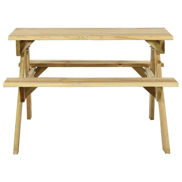 vidaXL Picknicktafel met banken 110x123x73 cm ge&iuml;mpregneerd grenenhout