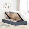vidaXL Ottoman Bedframe met opslag Donkergrijs 90 x 200 cm Fluweel