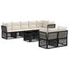 vidaXL Tuinbankenset 8 st Zwart poly rattan