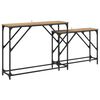 vidaXL Wandtafel 2 pcs Artisan Eiken 100 x 28 x 75 cm Bewerkt hout