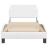 vidaXL Bedframe "Dover" kunstleer wit 90x190 cm