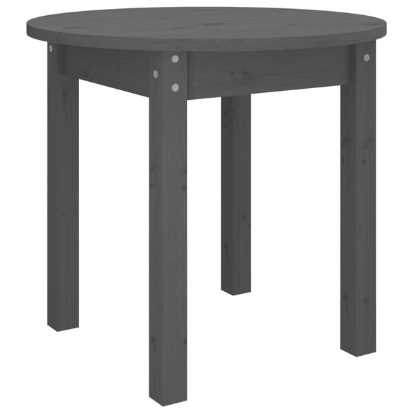 vidaXL Salontafel &Oslash; 45x40 cm massief grenenhout grijs