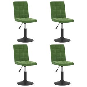 vidaXL Eetkamerstoelen draaibaar 4 st fluweel donkergroen