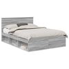 vidaXL Bedframe met hoofdeinde Grijs Sonoma 150 x 200 cm Bewerkt hout