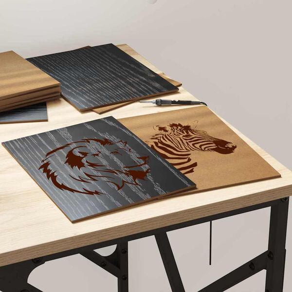 vidaXL Decorpanelen 150 pcs Zwart Eiken 21 x 30 x 0,27 cm Bewerkt hout