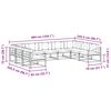 vidaXL Buiten bankenset met kussen 9 pcs Natuurlijk en Cr&egrave;me