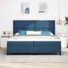 vidaXL Boxspring bed met matras met hoofdeinde Blauw 200 x 200 cm Stof