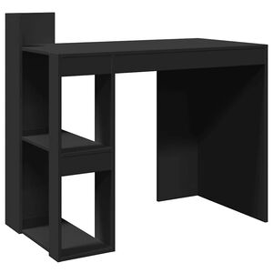 vidaXL Bureau 103,5x56,5x94 cm bewerkt hout zwart