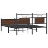 vidaXL Bedframe zonder matras bewerkt hout bruin eikenkleur 137x190 cm