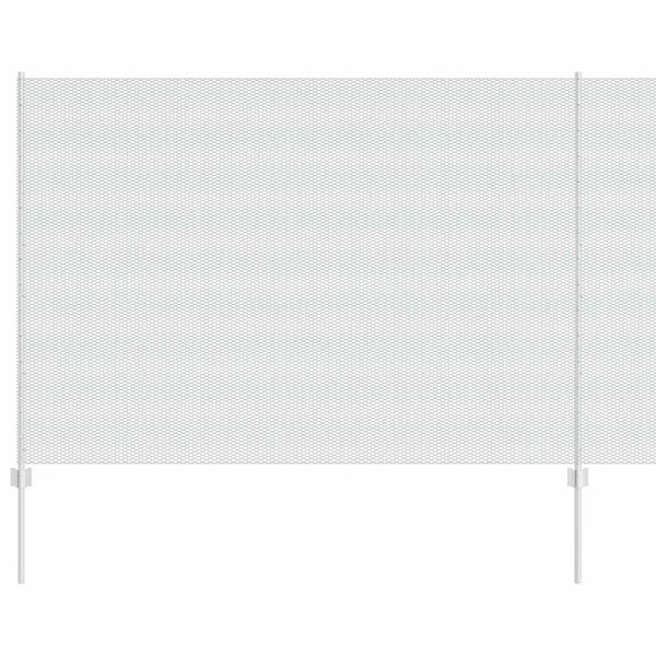 vidaXL Hek met Paal Zilver 1,5 x 10 m Staal