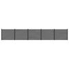 vidaXL Hekpaneel 5 st 852 x 146 cm WPC en Aluminium Grijs