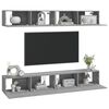 vidaXL Tv-wandmeubels 4 st 100x30x30 cm grijs sonoma eikenkleurig
