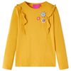 Kindershirt met lange mouwen 104 donkerokerkleurig