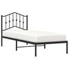 vidaXL Bedframe met hoofdbord metaal zwart 90x200 cm