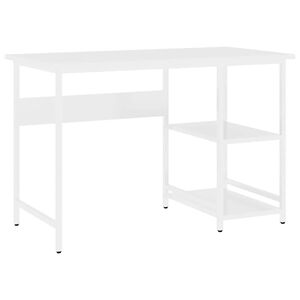vidaXL Computerbureau 105x50x72 cm MDF en metaal wit