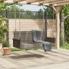 vidaXL Schommelbank 119x56x48 cm poly rattan grijs