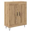 vidaXL Hoge kast 2 pcs Artisan Eiken Bewerkt hout