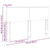 vidaXL Hoofdbord Zwart Eiken 150 cm Bewerkt hout