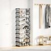 vidaXL Schoenenrek 10-laags 54x28x158 cm nonwoven stof grijs
