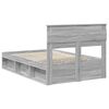 vidaXL Bedframe Grijs Sonoma 120 x 190 cm Massief grenenhout