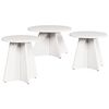 vidaXL Salontafel 3 pcs Wit