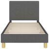 vidaXL Bedframe voor kinderen met hoofdbord Donkergrijs 80 x 160 cm