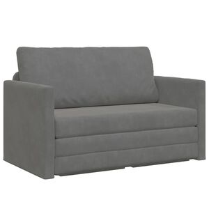 vidaXL Slaapbank Donkergrijs 124 x 71 x 78 cm Fluweel