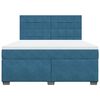 vidaXL Boxspring met matras fluweel blauw 180x200 cm
