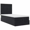 vidaXL Ottoman bed met matrassen 90x200cm fluweel zwart
