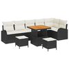 vidaXL Tuin Sofa Set 9 st 8-Aantal zitplaatsen Zwart en Cr&egrave;me