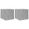 vidaXL Tv-wandmeubels met LED 2 st 30,5x35x30 cm grijs sonoma eiken