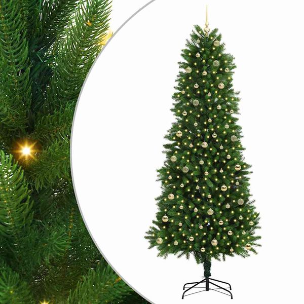 vidaXL Kerstboom met 300 LED met standaard Groen 240 cm PE