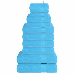 vidaXL 12-delige Handdoekenset FROGN 360 g/m&sup2; turquoise