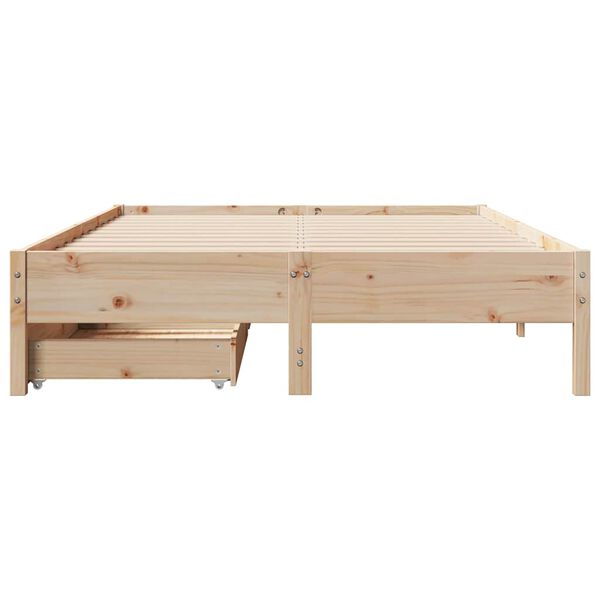 vidaXL Bedframe zonder matras massief grenenhout 120x190 cm