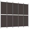 vidaXL Kamerscherm met 6 panelen 300x220 cm stof bruin