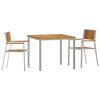 vidaXL Buiten eettafelset 3 st 90 x 90 x 75 cm