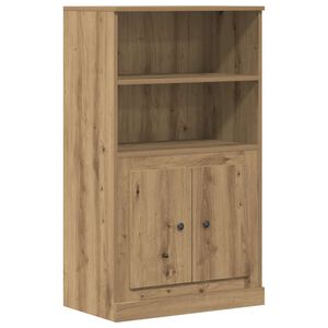 vidaXL Hoge kast 60x35,5x103,5 cm bewerkt hout artisanaal eikenkleurig