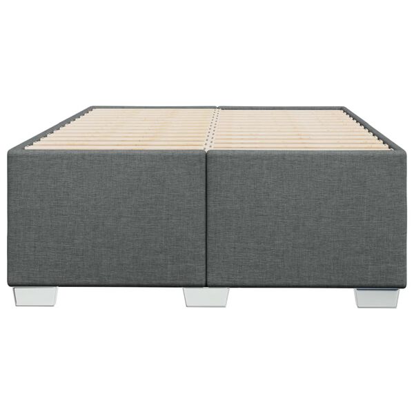 vidaXL Bedframe zonder matras 120x200 cm stof donkergrijs